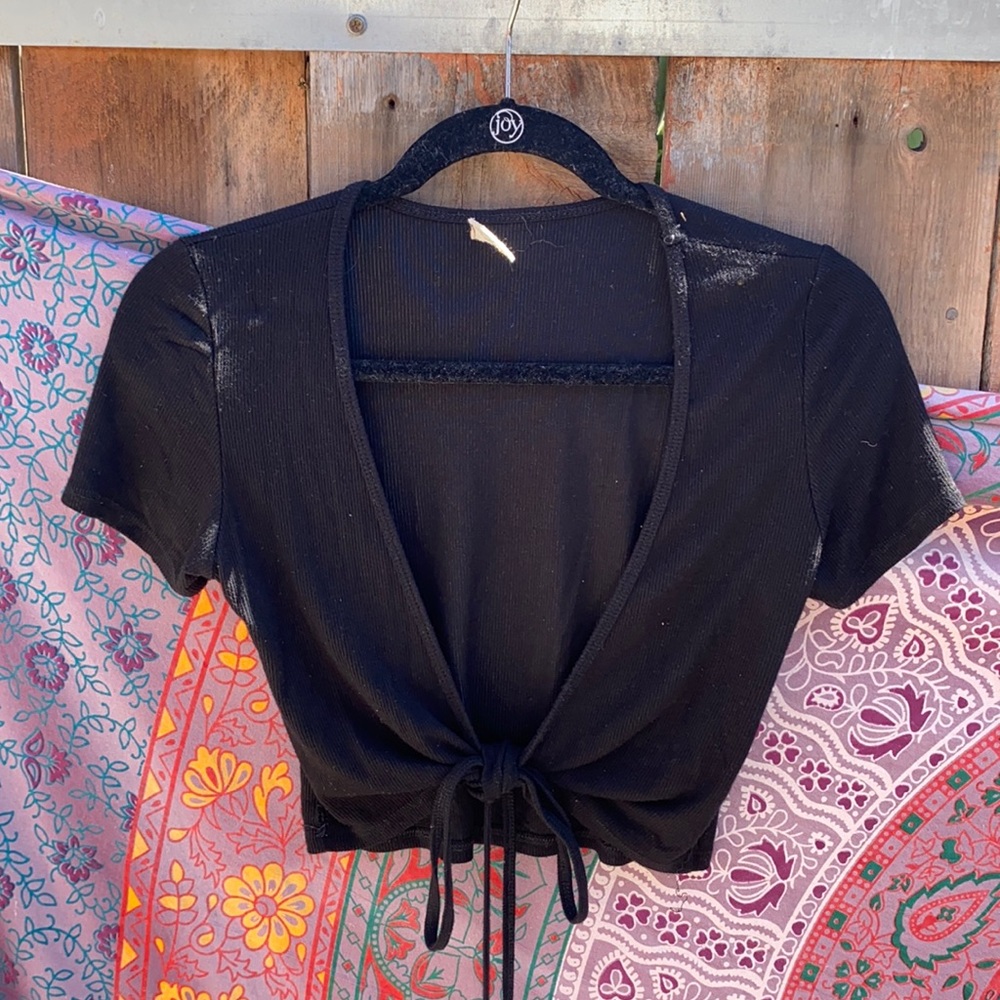 John Galt Jersey Wrap Top
